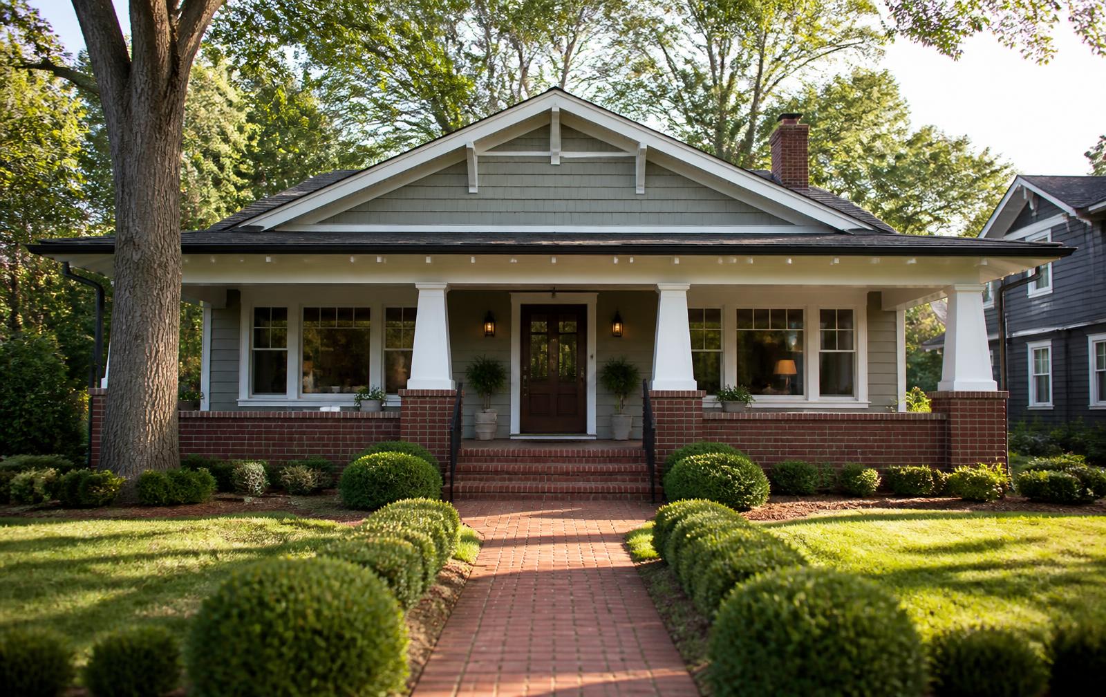 Craftsman bungalow with deep front porch in Plaza Midwood